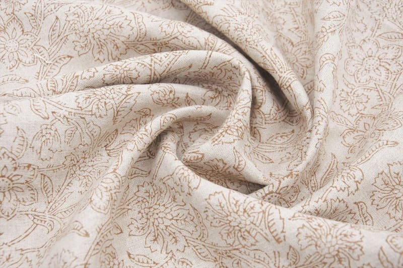 Hand Block Print Pure Linen Fabric Curtain & Cushions - Jarul