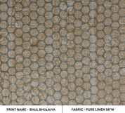 Hand Block Linen Fabric Upholstery Curtain & Cushion - Bhul Bhulaiya