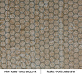 Hand Block Linen Fabric Upholstery Curtain & Cushion - Bhul Bhulaiya
