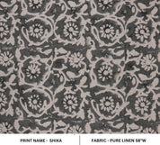 Hand Block Print Pure Linen Fabric Home Layout -Shika