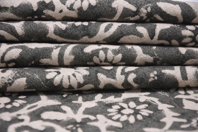 Hand Block Print Pure Linen Fabric Home Layout -Shika