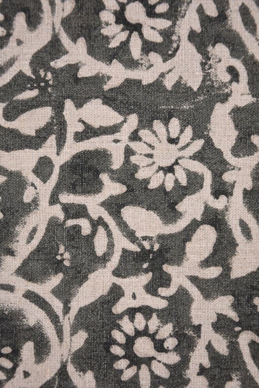 Hand Block Print Pure Linen Fabric Home Layout -Shika