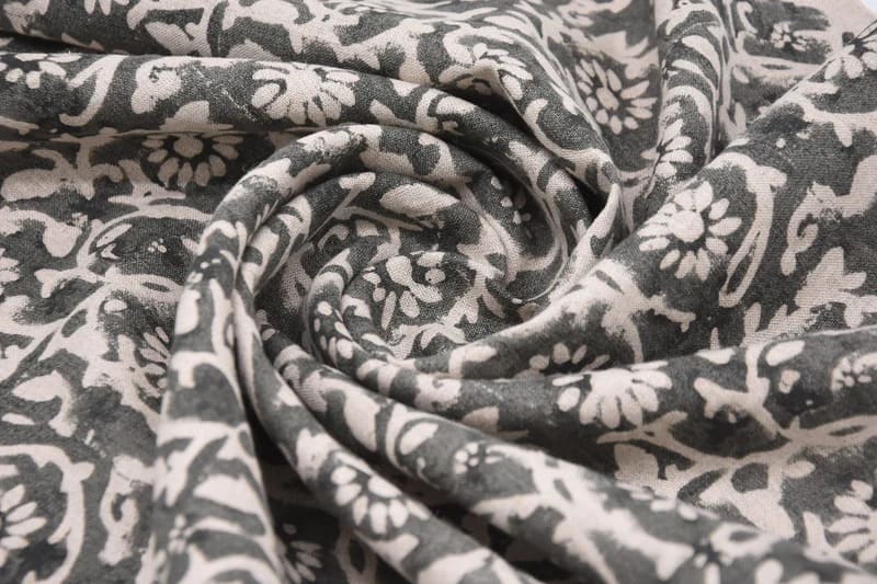 Hand Block Print Pure Linen Fabric Home Layout -Shika