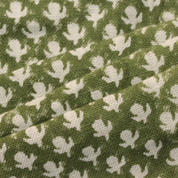 Green Cactus Block Print Thick Linen Fabric ROLI MOLI