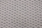 Rustic Handmade Block Print Beige & Grey Pure Linen Fabric -Jyotish