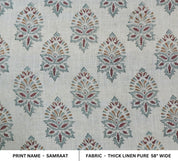 Fabric with a Samraat pattern on a textured background