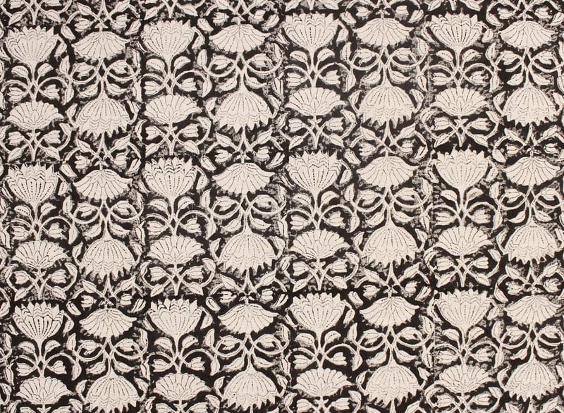 Handmade Block Print Thick Cotton Fabric - Ulta Kamal