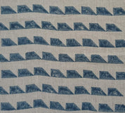 Hand Woven Block Print Thick Linen Fabric - Guru Shikher