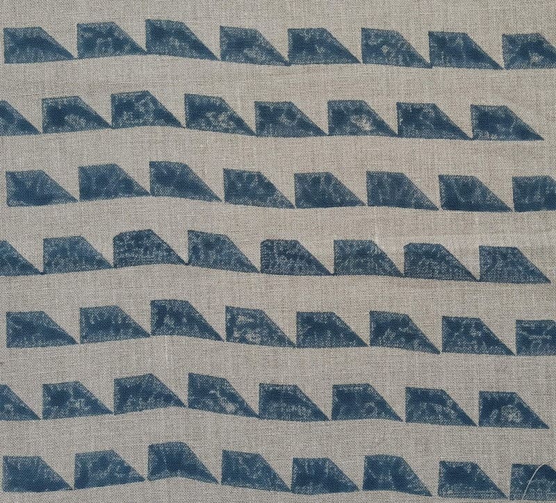 Hand Woven Block Print Thick Linen Fabric - Guru Shikher