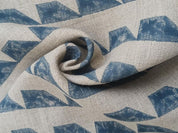 Hand Woven Block Print Thick Linen Fabric - Guru Shikher
