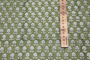 Hand Block Print Thick Cotton White Fabric - Tarangni