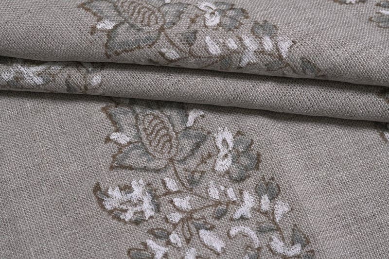 Rustic Handmade Block Print Thick Linen Fabric Cushion - Mangal Bela