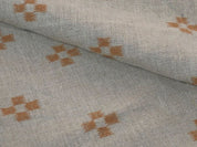 Hand Block print Viscose linen  fabric For Couch Pillow - Barfi