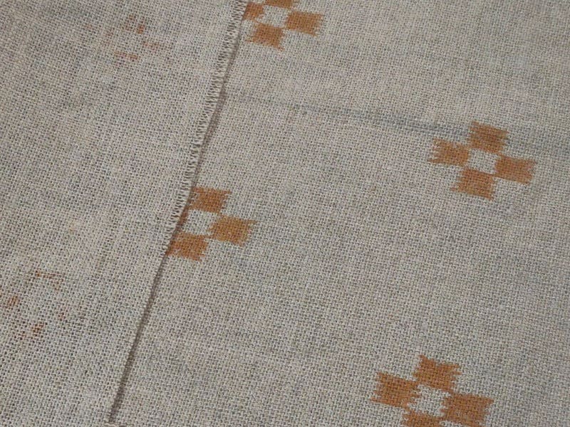 Hand Block print Viscose linen  fabric For Couch Pillow - Barfi