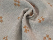 Hand Block print Viscose linen  fabric For Couch Pillow - Barfi