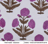 Thick Cotton Handmade Block Print Fabric -Badshah