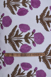 Thick Cotton Handmade Block Print Fabric -Badshah