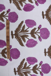 Thick Cotton Handmade Block Print Fabric -Badshah