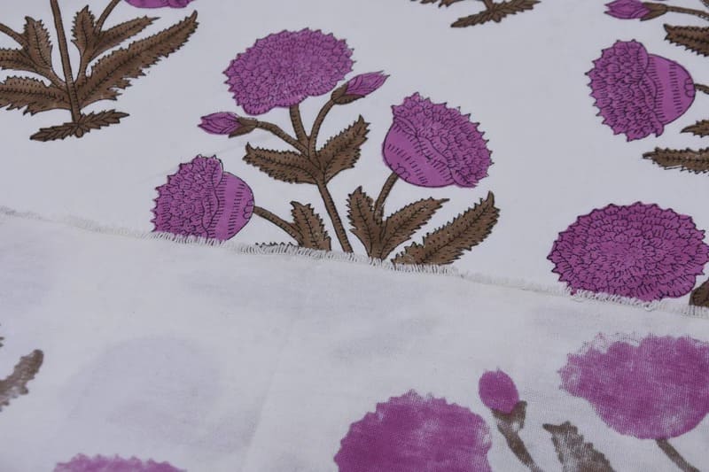 Thick Cotton Handmade Block Print Fabric -Badshah