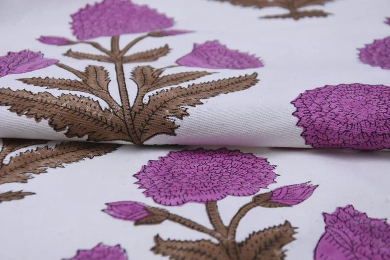 Thick Cotton Handmade Block Print Fabric -Badshah