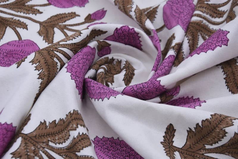Thick Cotton Handmade Block Print Fabric -Badshah