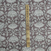 LINEN HAND BLOCK PRINT VISCOSE LINEN FABRIC FLORAL PRINTED PILLOW FOR COUCH AND SOFA - ULTA KAMAL