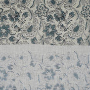 Linen Block Print Fabric Linen Blend 58 Inch Width Light Weight Linen Natural Base Color Curtains and Drapes Upholstery Handmade Art Tablecloths and Runners Bedding Tote Bag Lampshades Napkins by Fabritual