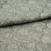 Linen Block Print Fabric 58 Inch Width Medium Weight Linen Natural Base Color Curtains and Drapes Upholstery Handmade Art Pillow Covers Tablecloths and Runners Bedding Tote Bag Lampshades Napkins by Fabritual