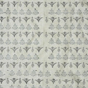 Handcrafted 100% Pure Linen Fabric with Block Print in Gray for Cushions & Windowpanes – Hastakala