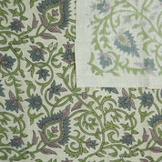 LINEN BLEND NATURAL HAND BLOCK PRINT FABRIC FOR CUSHION PILLOW AND DRAPERY LINENS - HAWAMAHAL