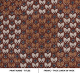 Aristan Hand Block Print Beige Floral Thick Linen Fabric - Titlee
