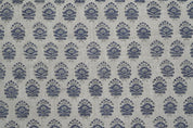 Indian Aristan Hand Block Print Blue Thick Linen Fabric – Bheeshma
