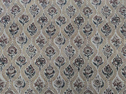 Aristan Hand Block Print Maroon Floral Thick Linen Fabric - Amerbel