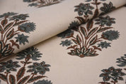 Aristan Handcrafted Block Print Gray Duck Canvas  Fabric – Morpankh