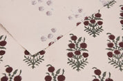 Aristan Handmade Block Print Green Thick Cotton Fabric - Hjara