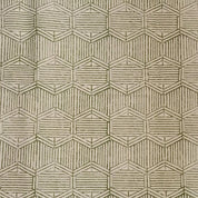 Aristan Thick Cotton Hand Block Print Beige Floral Fabric - Bambusa