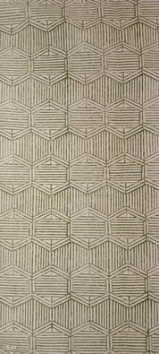 Aristan Thick Cotton Hand Block Print Beige Floral Fabric - Bambusa