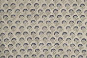 Aristanal Hand Block Print Beige FloralThick Linen Flower - Juju Flower