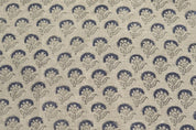 Aristanal Hand Block Print Beige FloralThick Linen Flower - Juju Flower