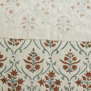 Linen Block Print Fabric 58 Inch Width Medium Weight Linen White Base Color Handmade Creative Design To Make Curtains and Drapes Upholstery Pillow Covers Bedding Tote Bag Lampshades Napkins by Fabritual