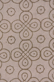 Linen Block Print Fabric 58 Inch Width Medium Weight Linen Natural Base Color Curtains and Drapes Upholstery Handmade Art Pillow Covers Tablecloths and Runners Bedding Tote Bag Lampshades Napkins by Fabritual