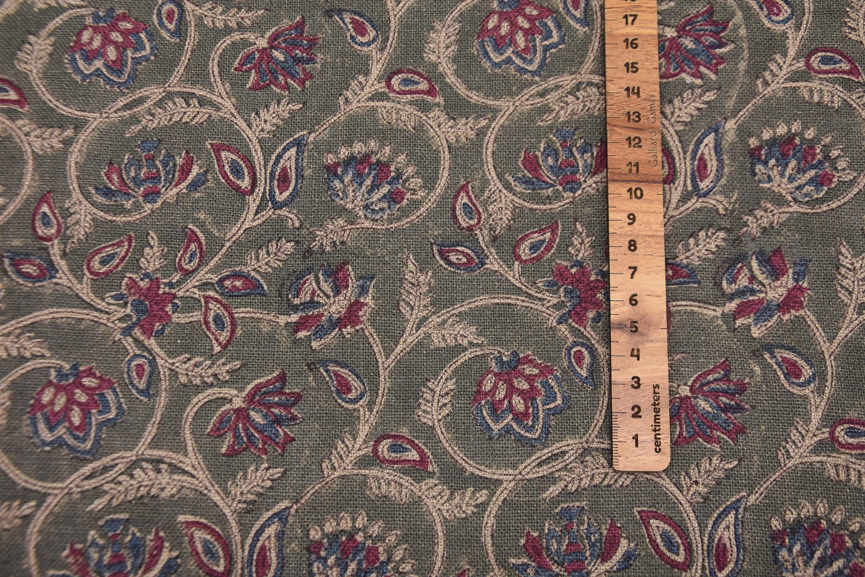 linen with traditional floral block print for runners and covers
Elegant Indian block print linen for cushions and dining accessories
Floral block printed linen for rustic curtains and boho bedding.