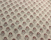 Linen Block Print Fabric 58&quot; Width Heavy Linen Natural Base Color Curtains and Drapes Upholstery Pillow Covers Tablecloths and Runners Bedding Tote Bag by Fabritual