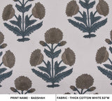 Hand Block print Thick Cotton fabric BADSHAH