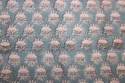 Cotton Block Print Fabric 50 Inch Width Medium Weight Duck Canvas Beige Base Color Curtains and Drapes Pillow Covers Tablecloths and Runners Bedding Tote Bag Lampshades Napkins by Fabritual