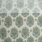 Linen Block Print Fabric Linen Blend 58 Inch Width Light Weight Linen Natural Base Color Curtains and Drapes Upholstery Handmade Art Tablecloths and Runners Bedding Tote Bag Lampshades Napkins by Fabritual