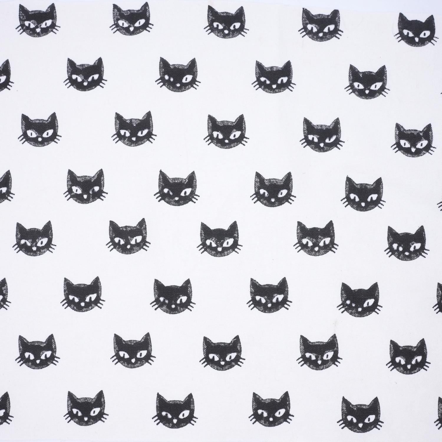 Thick Cotton White Black Kitti Block Printed Cushion Cover for Table Cover & Cushion Cover
