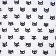 Thick Cotton White Black Kitti Block Printed Cushion Cover for Table Cover & Cushion Cover