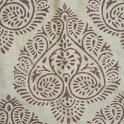 Indian Hand Stamped Block Printed Pure Linen Pastel Gray and Coconut Floral Fabric – RANG REKHA