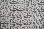 Handcrafted Indian Block Printed Premium Gray Floral Thick Linen 58" Wide Fabric – Midnight Gudhal